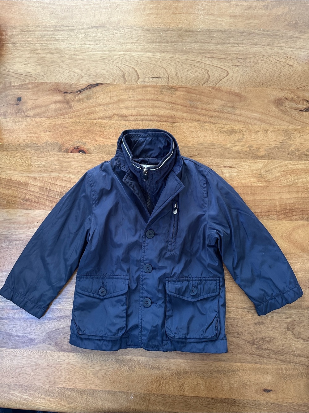 Il Gufo - Kids Navy Lightweight Jacket - Classic Button Front with zipper